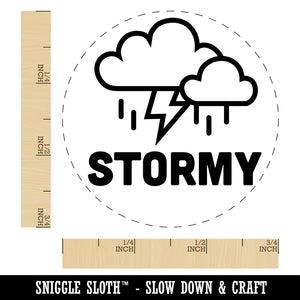 Stormy Storm Weather Day Planner Self-Inking Rubber Stamp for Stamping Crafting Planners