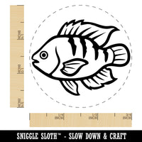 Tilapia Fish Fishing Self-Inking Rubber Stamp for Stamping Crafting Planners