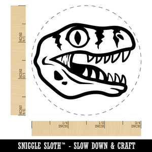 Velociraptor Dinosaur Head Self-Inking Rubber Stamp for Stamping Crafting Planners