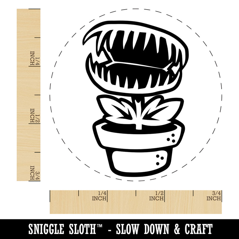 Venus Fly Trap Carnivorous Plant Self-Inking Rubber Stamp for Stamping Crafting Planners