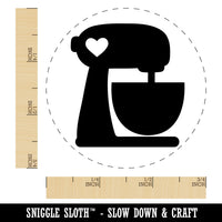 Baking Mixer with Heart Baker Self-Inking Rubber Stamp for Stamping Crafting Planners