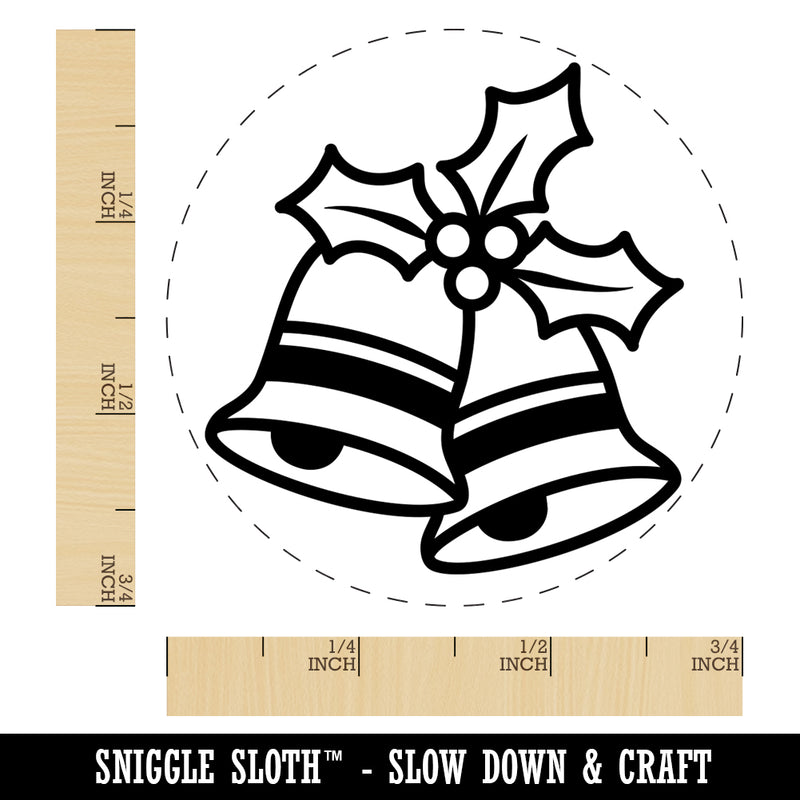 Christmas Bells Self-Inking Rubber Stamp for Stamping Crafting Planners