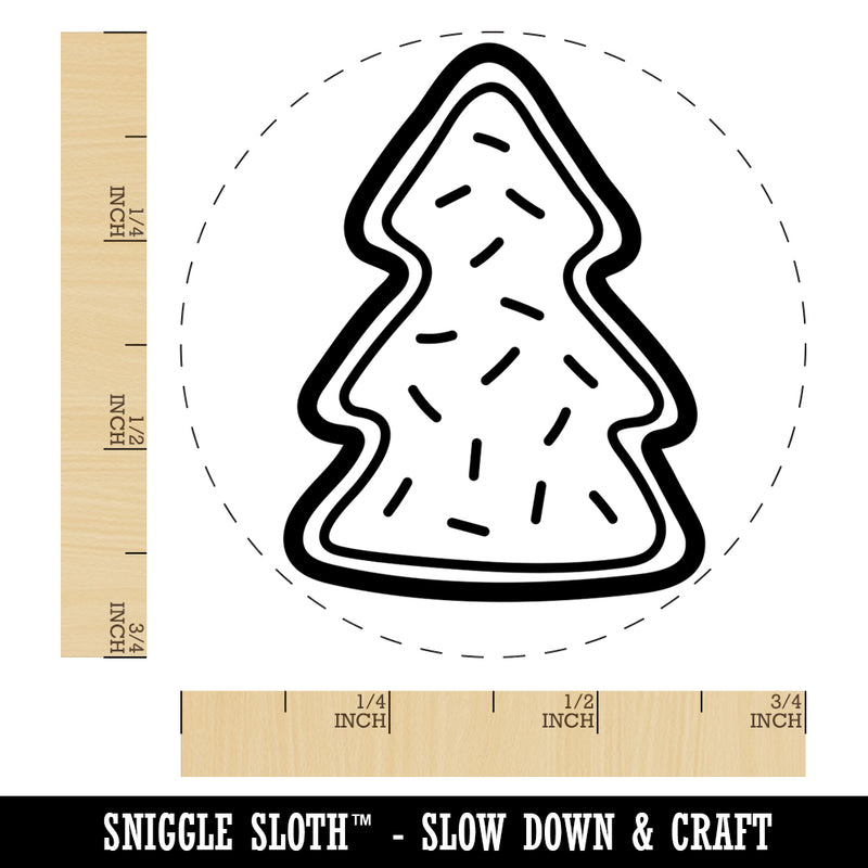 Christmas Tree Sprinkle Cookie Self-Inking Rubber Stamp for Stamping Crafting Planners