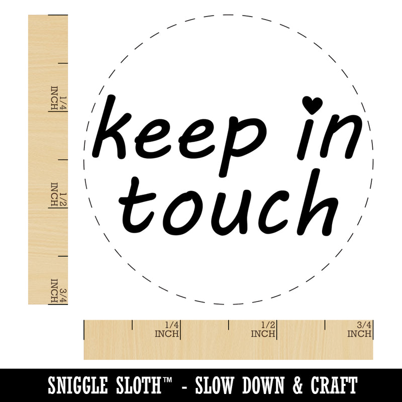 Keep in Touch with Heart Self-Inking Rubber Stamp for Stamping Crafting Planners