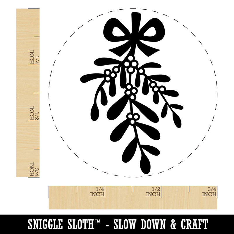 Mistletoe Merry Christmas Xmas Self-Inking Rubber Stamp for Stamping Crafting Planners