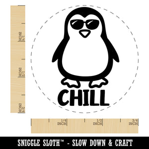 Penguin Chill Self-Inking Rubber Stamp for Stamping Crafting Planners