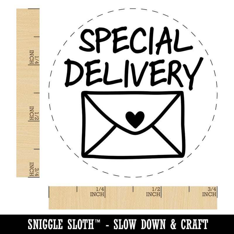 Special Delivery Envelope Self-Inking Rubber Stamp for Stamping Crafting Planners