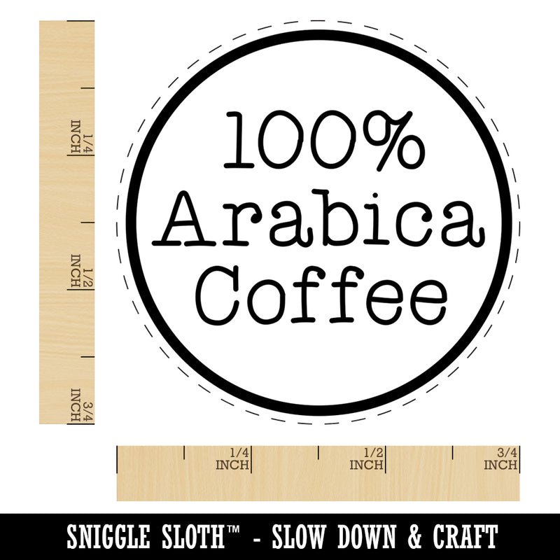 100% Arabica Coffee Label Self-Inking Rubber Stamp for Stamping Crafting Planners