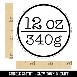 12 oz 340g Ounce Grams Weight Label Self-Inking Rubber Stamp for Stamping Crafting Planners