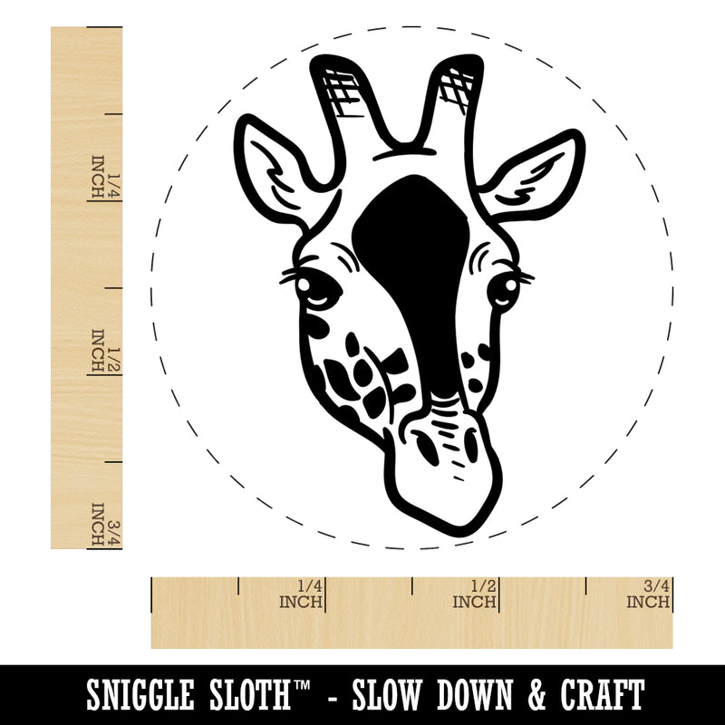 African Giraffe Head Self-Inking Rubber Stamp for Stamping Crafting Planners