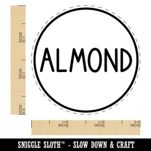 Almond Flavor Scent Rounded Text Self-Inking Rubber Stamp for Stamping Crafting Planners