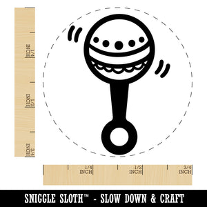 Baby Rattle Self-Inking Rubber Stamp for Stamping Crafting Planners