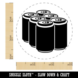 Beer Soda Drink Six Pack Self-Inking Rubber Stamp for Stamping Crafting Planners