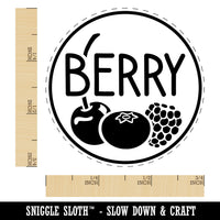 Berry Text with Image Flavor Scent Self-Inking Rubber Stamp for Stamping Crafting Planners