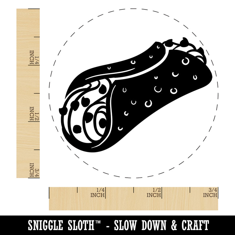 Cannoli Italian Dessert Self-Inking Rubber Stamp for Stamping Crafting Planners