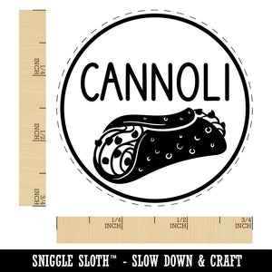 Cannoli Text with Image Flavor Scent Self-Inking Rubber Stamp for Stamping Crafting Planners