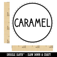 Caramel Flavor Scent Rounded Text Self-Inking Rubber Stamp for Stamping Crafting Planners