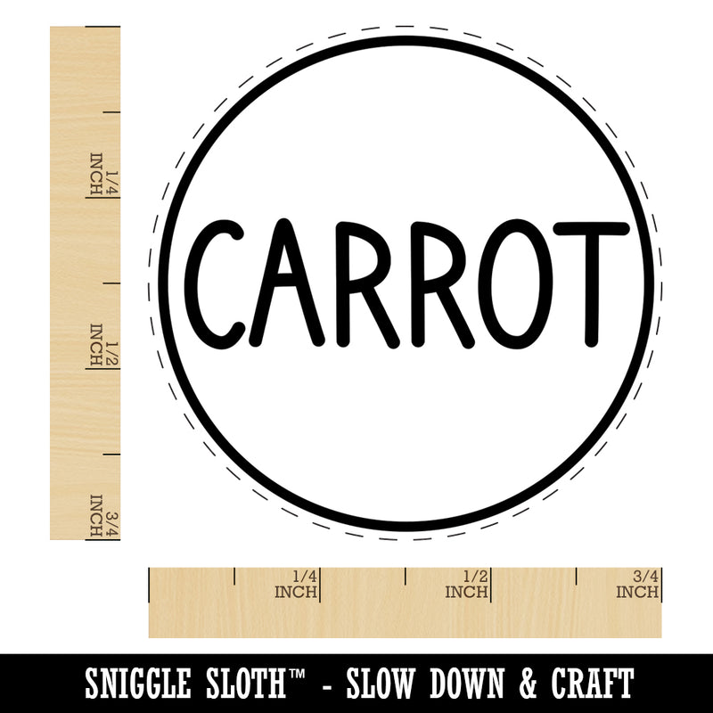 Carrot Flavor Scent Rounded Text Self-Inking Rubber Stamp for Stamping Crafting Planners