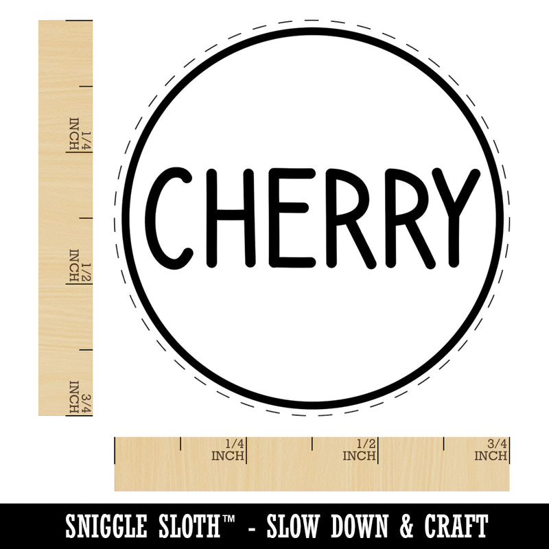 Cherry Flavor Scent Rounded Text Self-Inking Rubber Stamp for Stamping Crafting Planners