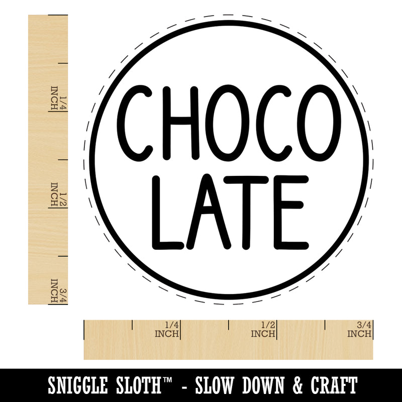 Chocolate Flavor Scent Rounded Text Self-Inking Rubber Stamp for Stamping Crafting Planners