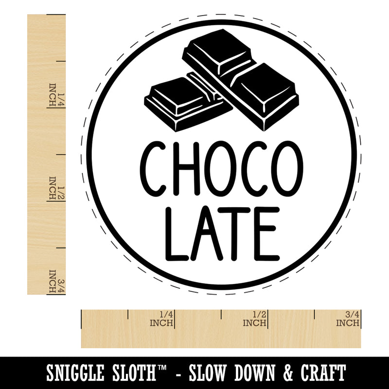 Chocolate Text with Image Flavor Scent Self-Inking Rubber Stamp for Stamping Crafting Planners