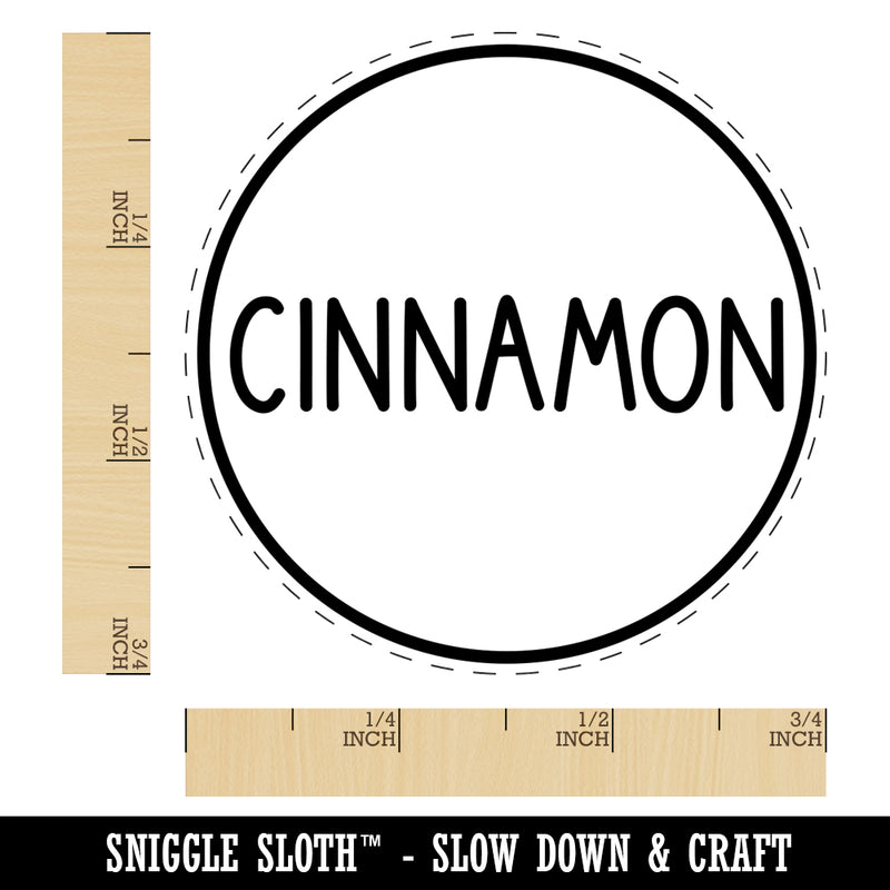 Cinnamon Flavor Scent Rounded Text Self-Inking Rubber Stamp for Stamping Crafting Planners