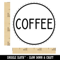 Coffee Flavor Scent Rounded Text Self-Inking Rubber Stamp for Stamping Crafting Planners