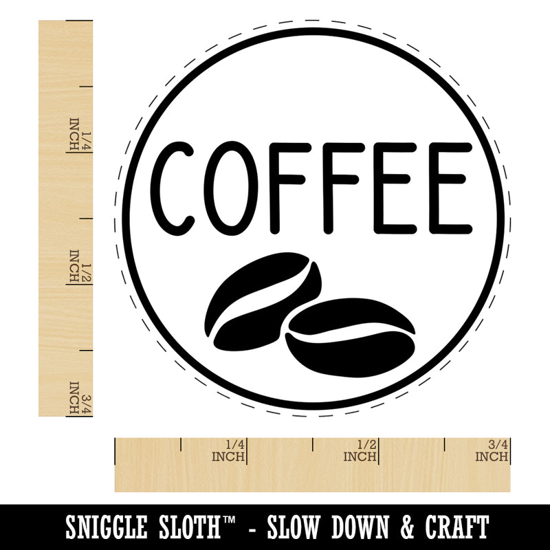 Coffee Text with Image Flavor Scent Self-Inking Rubber Stamp for Stamping Crafting Planners