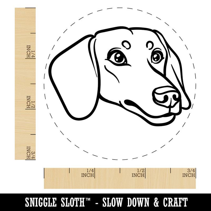 Dachshund Dog Head Self-Inking Rubber Stamp for Stamping Crafting Planners