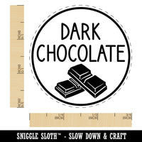 Dark Chocolate Text with Image Flavor Scent Self-Inking Rubber Stamp for Stamping Crafting Planners