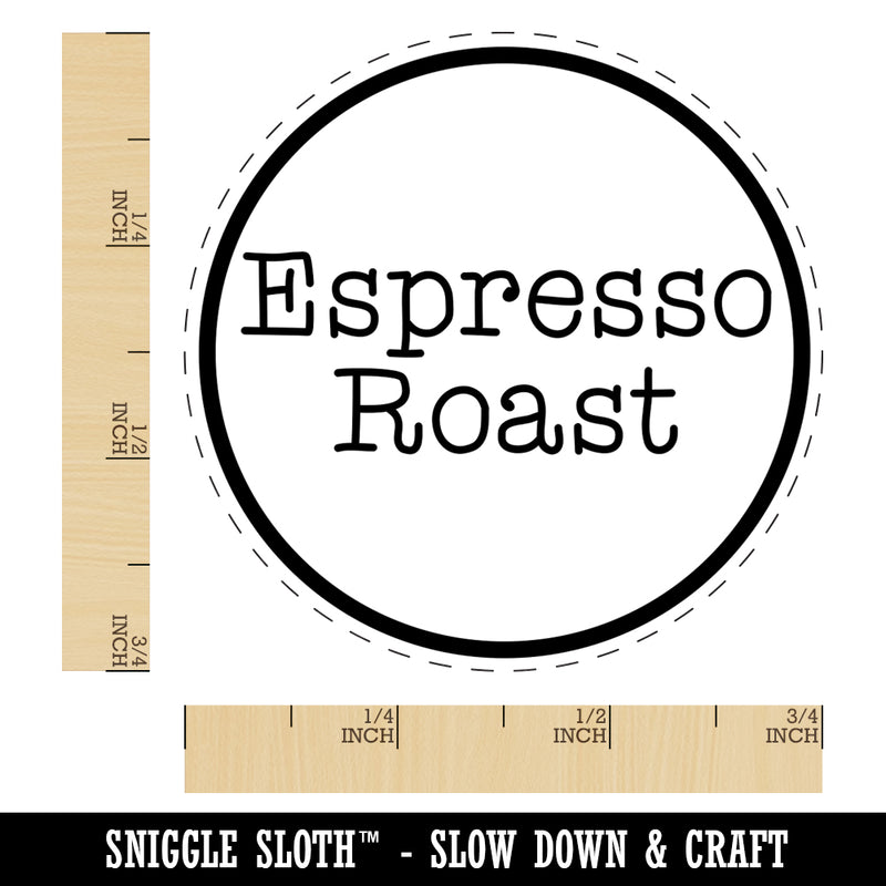 Espresso Roast Coffee Label Self-Inking Rubber Stamp for Stamping Crafting Planners