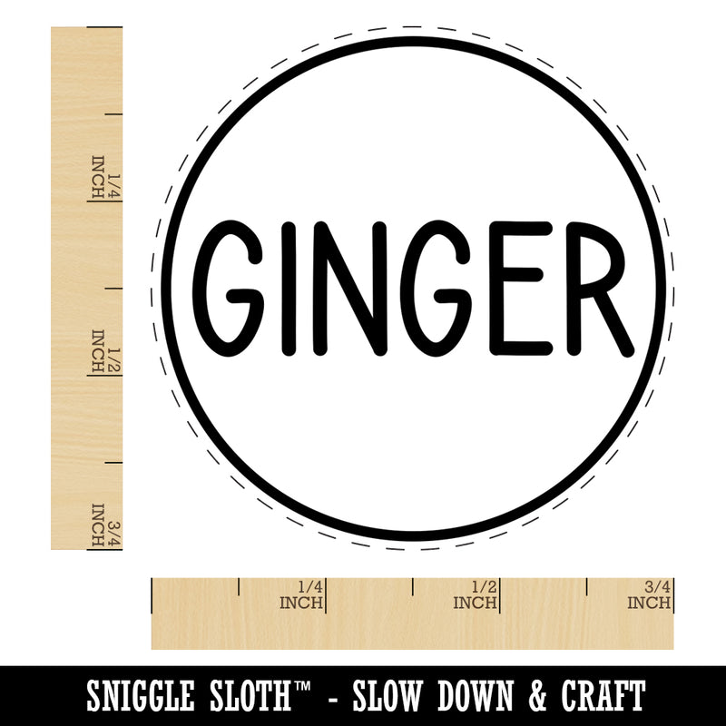 Ginger Flavor Scent Rounded Text Self-Inking Rubber Stamp for Stamping Crafting Planners