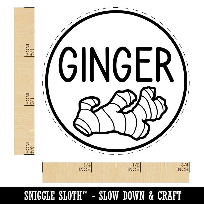 Ginger Text with Image Flavor Scent Self-Inking Rubber Stamp for Stamping Crafting Planners