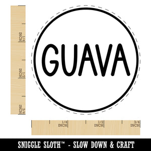 Guava Flavor Scent Rounded Text Self-Inking Rubber Stamp for Stamping Crafting Planners