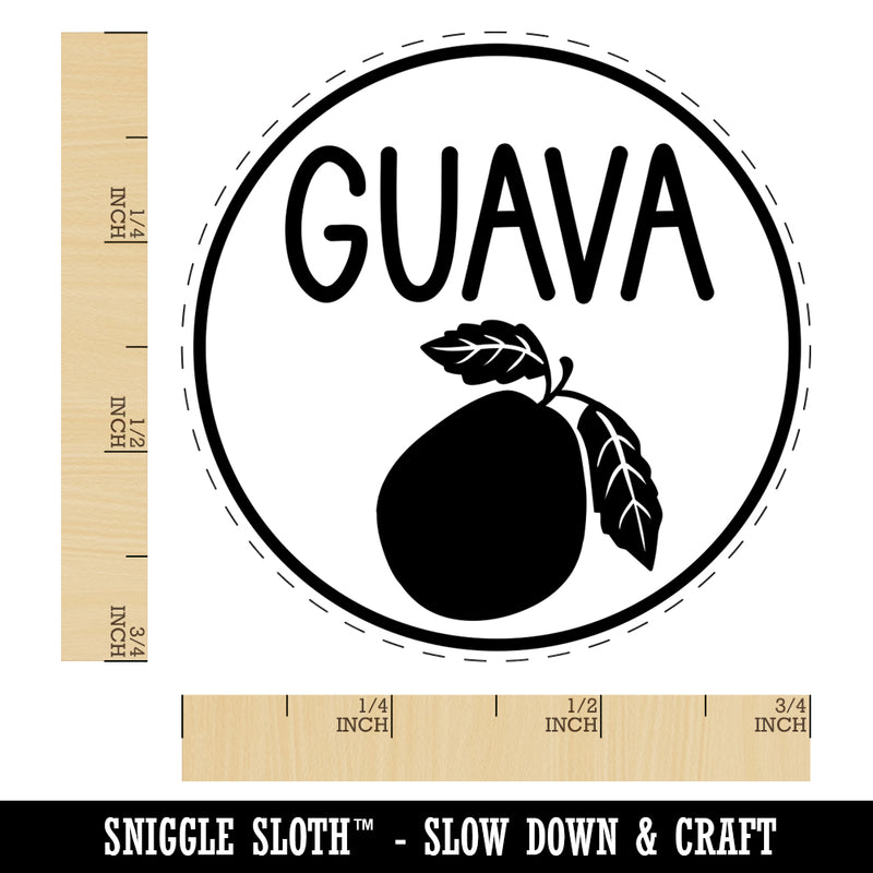 Guava Text with Image Flavor Scent Self-Inking Rubber Stamp for Stamping Crafting Planners