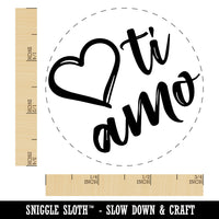 I Love You in Italian Ti Amo Heart Self-Inking Rubber Stamp for Stamping Crafting Planners
