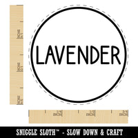 Lavender Flavor Scent Rounded Text Herb Flower Self-Inking Rubber Stamp for Stamping Crafting Planners