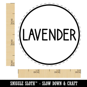 Lavender Flavor Scent Rounded Text Herb Flower Self-Inking Rubber Stamp for Stamping Crafting Planners
