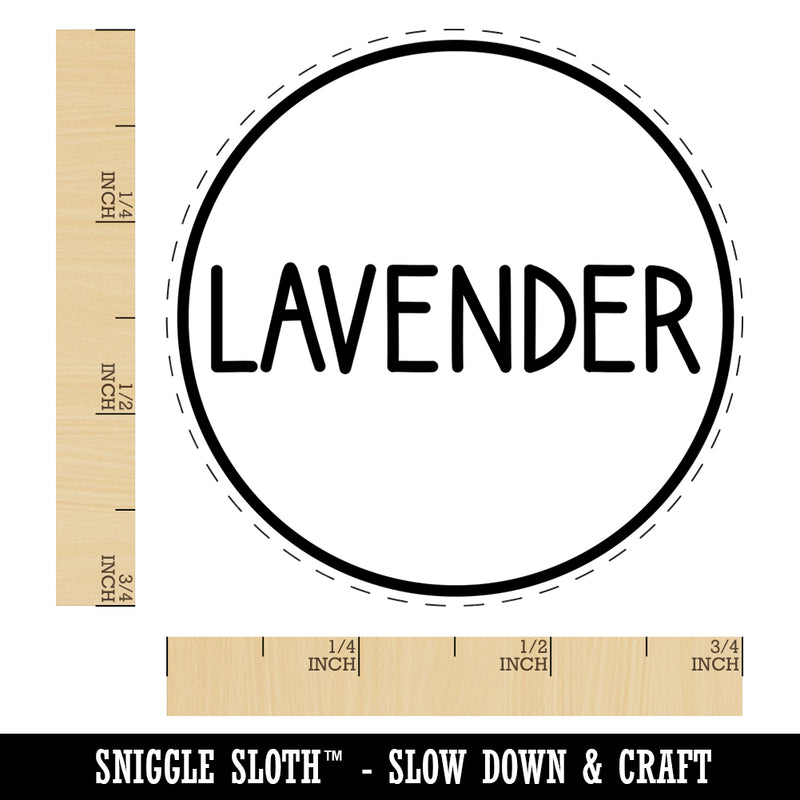 Lavender Flavor Scent Rounded Text Herb Flower Self-Inking Rubber Stamp for Stamping Crafting Planners