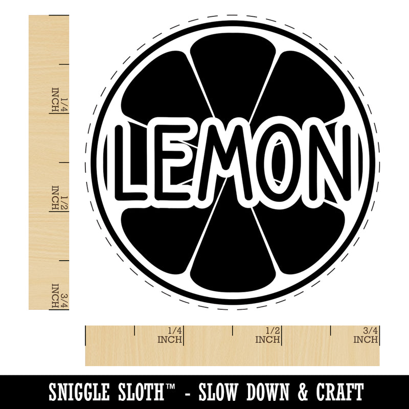 Lemon Text with Image Flavor Scent Self-Inking Rubber Stamp for Stamping Crafting Planners