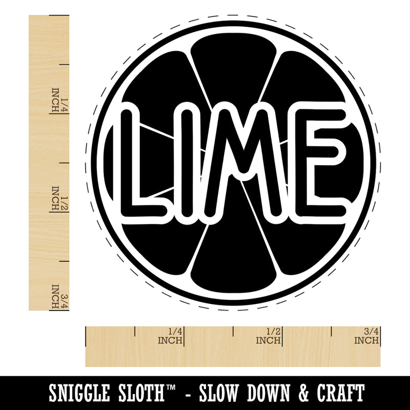 Lime Text with Image Flavor Scent Self-Inking Rubber Stamp for Stamping Crafting Planners