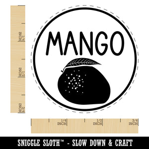 Mango Text with Image Flavor Scent Fruit Self-Inking Rubber Stamp for Stamping Crafting Planners