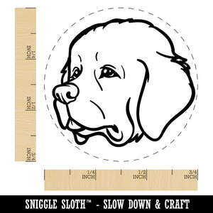 Newfoundland Dog Head Self-Inking Rubber Stamp for Stamping Crafting Planners