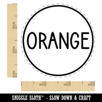 Orange Flavor Scent Rounded Text Self-Inking Rubber Stamp for Stamping Crafting Planners
