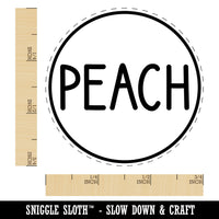 Peach Flavor Scent Rounded Text Self-Inking Rubber Stamp for Stamping Crafting Planners