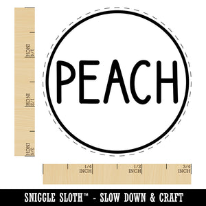 Peach Flavor Scent Rounded Text Self-Inking Rubber Stamp for Stamping Crafting Planners