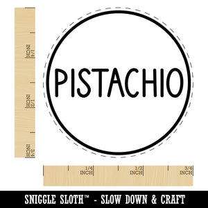 Pistachio Flavor Scent Rounded Text Self-Inking Rubber Stamp for Stamping Crafting Planners