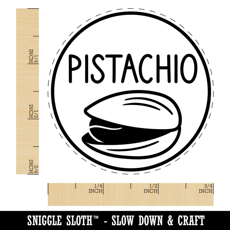 Pistachio Text with Image Flavor Scent Self-Inking Rubber Stamp for Stamping Crafting Planners