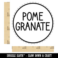 Pomegranate Flavor Scent Rounded Text Self-Inking Rubber Stamp for Stamping Crafting Planners
