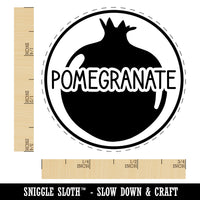 Pomegranate Text with Image Flavor Scent Self-Inking Rubber Stamp for Stamping Crafting Planners